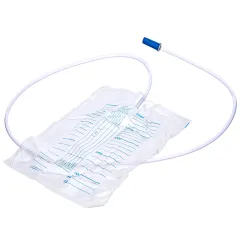 Pungă de urină 2000 ml cu tub 130 cm, fără latex și DEHP (cutie 200 buc)