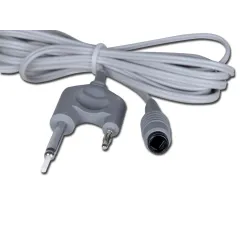 Cablu bipolar din silicon pentru electrobisturiu, conector EU, 3 m, compatibil GIMA MB 80D/120D/160D și LED SURTRON (1 buc)