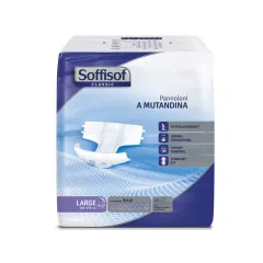 Scutece pentru adulți Soffisof Classic, incontinență severă, Large, 100–150 cm (cutie 60 buc)
