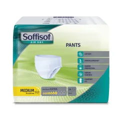 Chiloți absorbanti Soffisof Air Dry pentru incontinență moderată, Medium, 70–110 cm (cutie 84 buc)