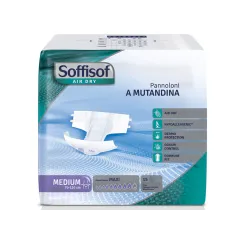 Scutece pentru adulți Soffisof Air Dry pentru incontinență severă, Medium, 70–110 cm (cutie 60 buc)