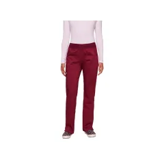 Pantaloni medicali damă Cherokee Revolution cu elastic în talie, mărimea M, culoare wine (1 buc)