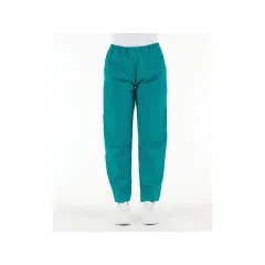 Pantaloni medicali unisex din bumbac 100% verde, mărimea S