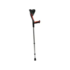 Cârje Advance roșu/negru din polipropilenă și elastomer, reglabile pe înălțime (pereche)