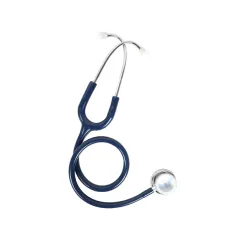 Stetoscop Gima Evolve cu cap dublu, cap lucios, binaural albastru marin, 75 cm (1 buc)