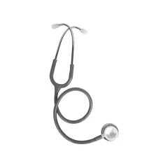 Stetoscop Gima Evolve cu cap dublu lucios, binaural oglindă, tub gri, 75 cm (1 buc)