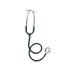 Stetoscop Gima Evolve cu cap dublu lucios, binaural oglindă, tub verde închis, 75 cm (1 buc)