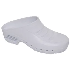 Saboți medicali GIMA cu perforații, mărimea 37, albi (pereche)