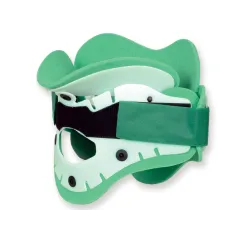 Guler cervical de prim ajutor din două piese pentru adulți gât înalt 56–60 cm, verde (1 buc)