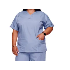 Bluză medicală damă Cherokee Originals cu decolteu în V, mărimea S, culoare ciel (1 buc)
