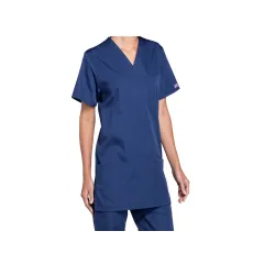 Bluză medicală unisex Cherokee Originals cu decolteu în V, XS, albastru navy (1 buc)