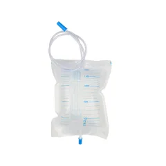 Pungă de urină 2000 ml cu valvă antireflux și evacuare, tub 90 cm, fără latex și DEHP (cutie 30 buc)