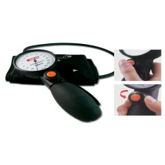 Tensiometru mecanic aneroid TOKYO cu cadran Ø 65 mm, mâner rotativ 360° și manșetă neagră adulți
