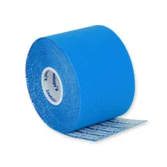 Bandă adezivă elastică pentru taping neuromuscular Leukotape K 5 m × 5 cm, albastră