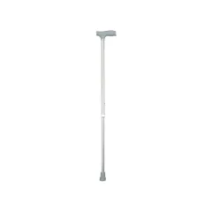 Baston din aluminiu cu mâner în T argintiu, reglabil 71–94 cm