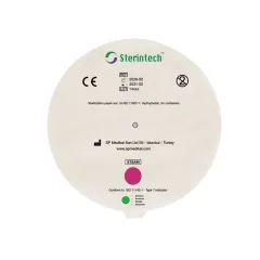 Filtru de hârtie de unică folosință Ø 18,6 cm cu indicator de abur pentru containere de sterilizare (cutie 100 buc)