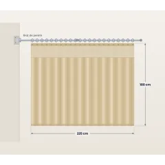 Perdea despărțitoare Trevira pentru braț perete 225 × 180 cm, albastru (1 buc)