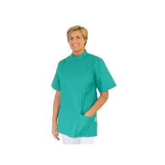 Halat medical dentar unisex cu mânecă scurtă, verde, mărimea XL