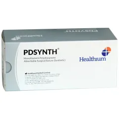 Fir de sutură absorbabil monofilament polidioxanon PDSYNTH calibru 0, ac rotund 1/2 cerc 40 mm, 90 cm, violet (cutie 12 buc)