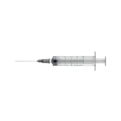 Seringi 3 piese cu ac 22G (0,7 × 32 mm), 5 ml, con Luer central (cutie 100 buc)