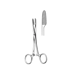 Pensă Pean dreaptă pentru comprese din oțel inoxidabil 14 cm