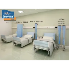Braț telescopic pliabil pentru perdea de separare, montare pe perete, fără perdea (1 buc)