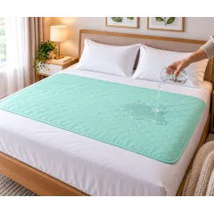 Aleza impermeabila reutilizabila pentru pat dublu, 85 x 160 cm, calitate premium, rezistența pana la 300 de spălări