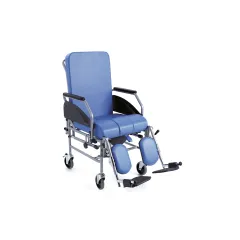 Scaun rulant cu WC și transport MOPEDIA – șezut 40–50 cm, spătar reclinabil, până la 180 kg