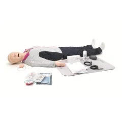 Manechin de resuscitare Laerdal Resusci Anne QCPR AED Airway, corp complet, cu troler