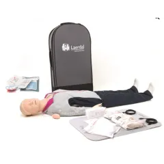 Manechin de resuscitare Laerdal Resusci Anne QCPR AED, corp complet, cu troler