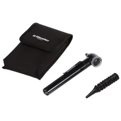 Otoscop E-SCOPE cu iluminare halogen 2,7V, negru, cu husă