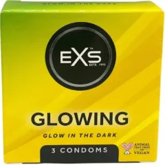 Prezervative EXS Glow in the Dark – Fluorescente, set 3