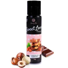 Gel lubrifiant comestibil SecretPlay Sweet Love – Ciocolată cu Alune, 60 ml