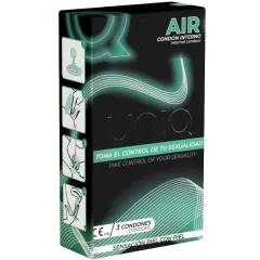 Prezervativ feminin Uniq Air fără latex – 3 bucăți