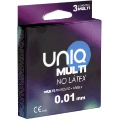 Prezervative fără latex UNIQ Multi – 3 bucăți