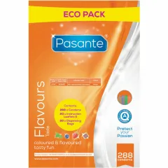 Prezervative aromate Pasante Flavors – set 288 bucăți