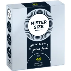 Prezervative Mister Size 49 mm — potrivire precisă, senzație autentică (3 buc.)
