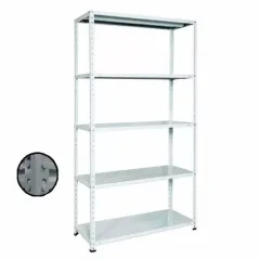 Raft metalic GRI 5 polițe METAL 150 kg/poliță 200x100x40 cm montaj cu CLIPS / CLEME B4U