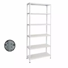Raft metalic GRI cu 6 polițe 250x100x40 cm 150 kg /poliță montaj montaj prin clipsare B4U