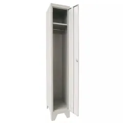 Vestiar metalic, 1 compartiment, bară umerașe, 312x450x1800mm, gri, A894 B4U, la palet