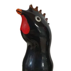 Prezervativ Decorativ CONDOMERIE Black Rooster, pictat manual