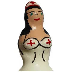 Prezervativ decorativ pictat manual Condomerie Nurse Black