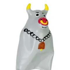 Prezervativ decorativ pictat manual Condomerie Grey Bull XL