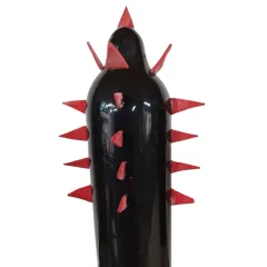 Prezervativ decorativ pictat manual Condomerie Black Cactus XL