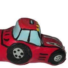 Prezervativ decorativ pictat manual Condomerie Tractor Roșu XL
