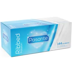Prezervative Pasante Ribbed Passion – nervurate, 144 bucăți