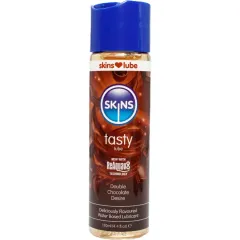 Lubrifiant intim pe bază de apă Skins Tasty Double Chocolate – 130 ml
