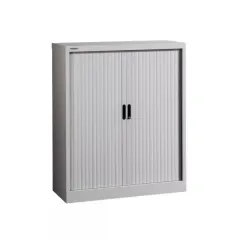 Dulap metalic, 2 uși pliante, 2 polițe, 50 kg/poliță, 1000x420x1200mm, gri, B4U, montat