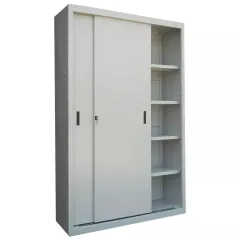 Fișet metalic, 2 uși glisante, 4 polițe, 40 kg/poliță, 1200x450x1900mm, gri, A166/9 B4U, montat