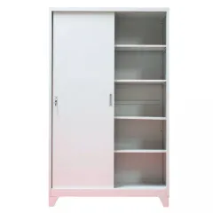 Fișet cu 2 uși glisante cu picioare și 4 polițe 40kg/poliță 1200x450x1900mm A166/9